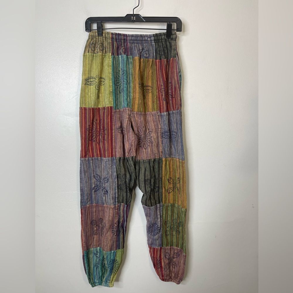 Tibetan Handmade cotton Patchwork Bloomer joggers Sz Medium bohemian - Picture 5 of 9